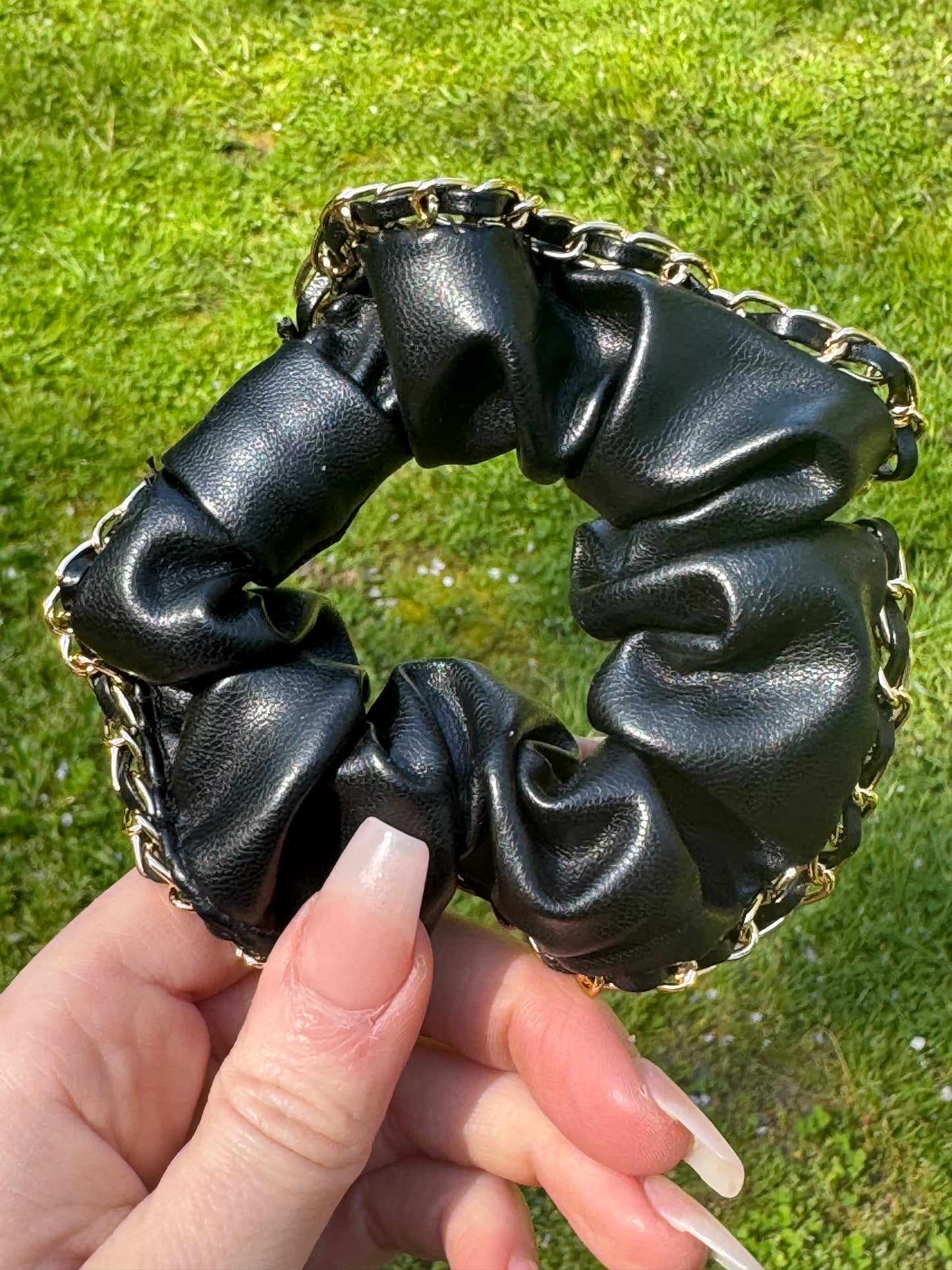 Leather Luxe Scrunchie