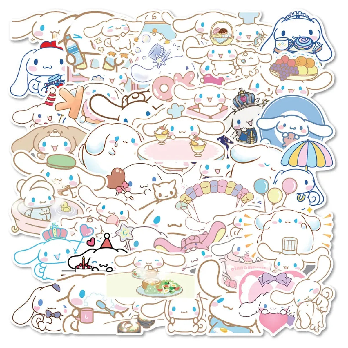 50pcs Sanrio Cartoon Stickers - Hello Kitty, Kuromi, My Melody