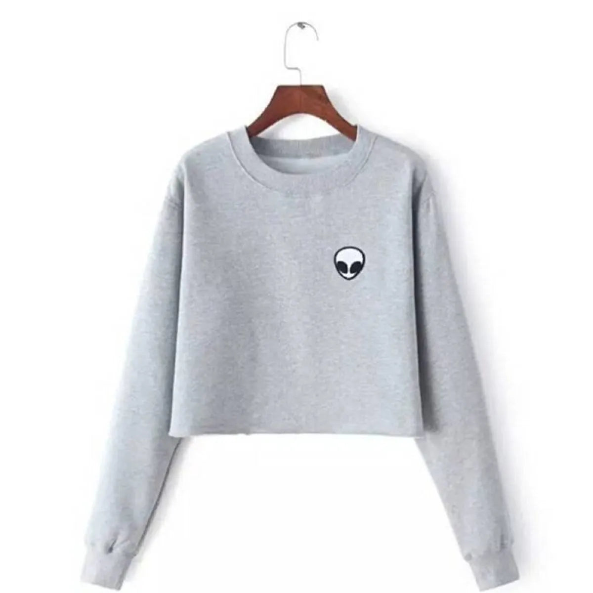 Alien Fleece Crop Top Sweater