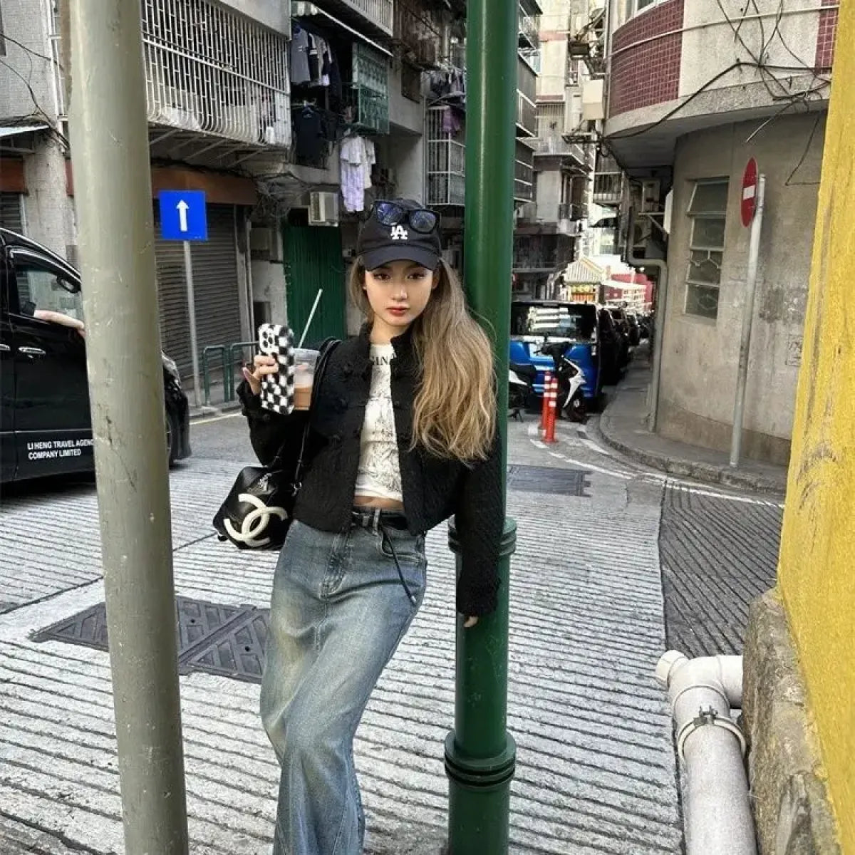 Black Qi Lolita Knit Cardigan – Neo-Chinese Y2K Long Sleeve Coat