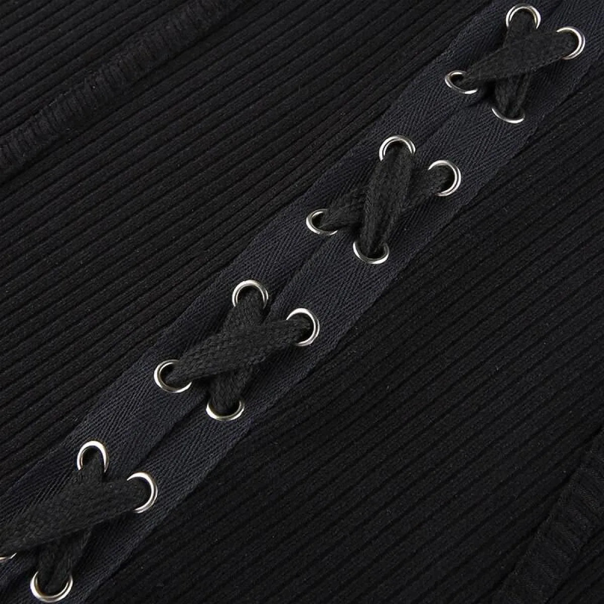 Black Tie Up Dress for Autumn