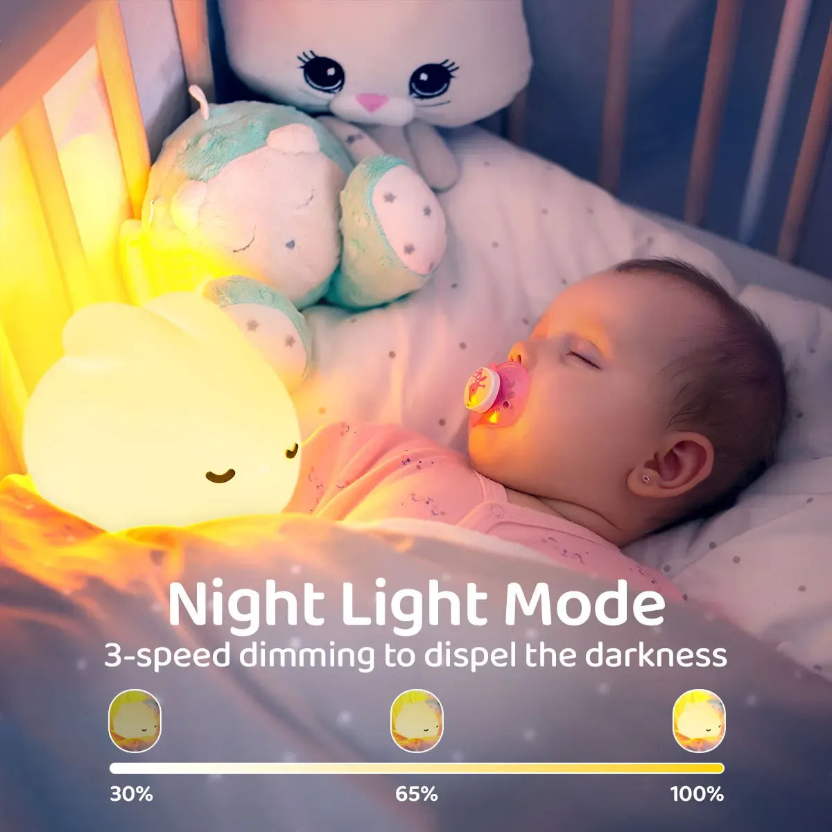 Bunny Silicone Night Light – Soft LED Lamp for Kids Room, Nursery or Gifts