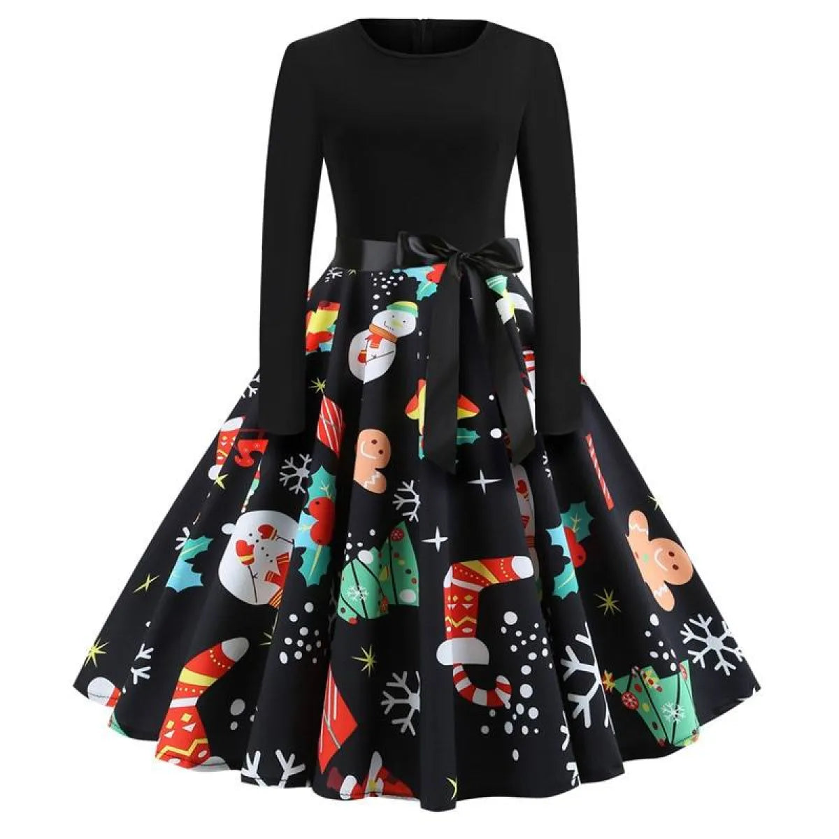 Women's Christmas Styled Swing Dress
