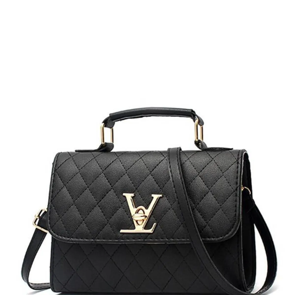 Compact Quilted Shoulder Bag