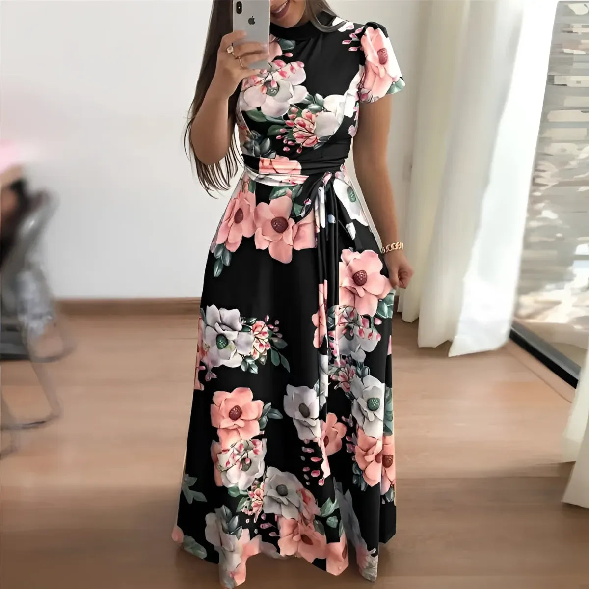 Women's Floral Printed Maxi Dress
