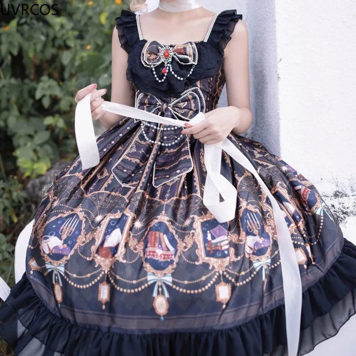 Victoria Vintage Gothic Lolita Star Bow JSK Dress