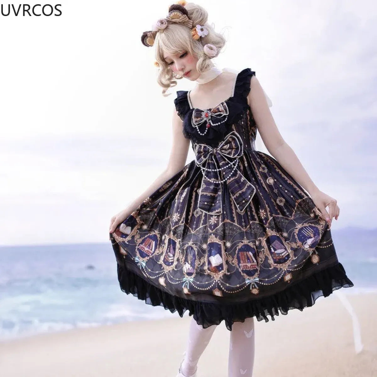 Victoria Vintage Gothic Lolita Star Bow JSK Dress