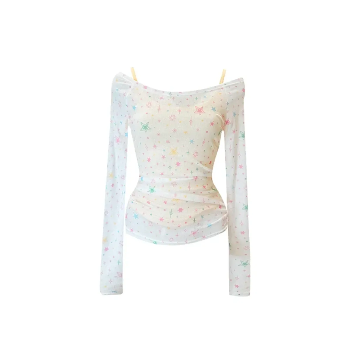 White Star Tee - Harajuku Korean Y2K Fit