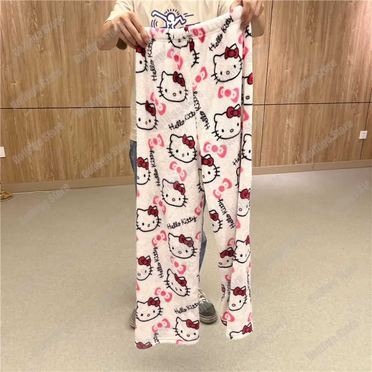 Cozy Kitty Flannel Pajamas - Cute Autumn Home Wear