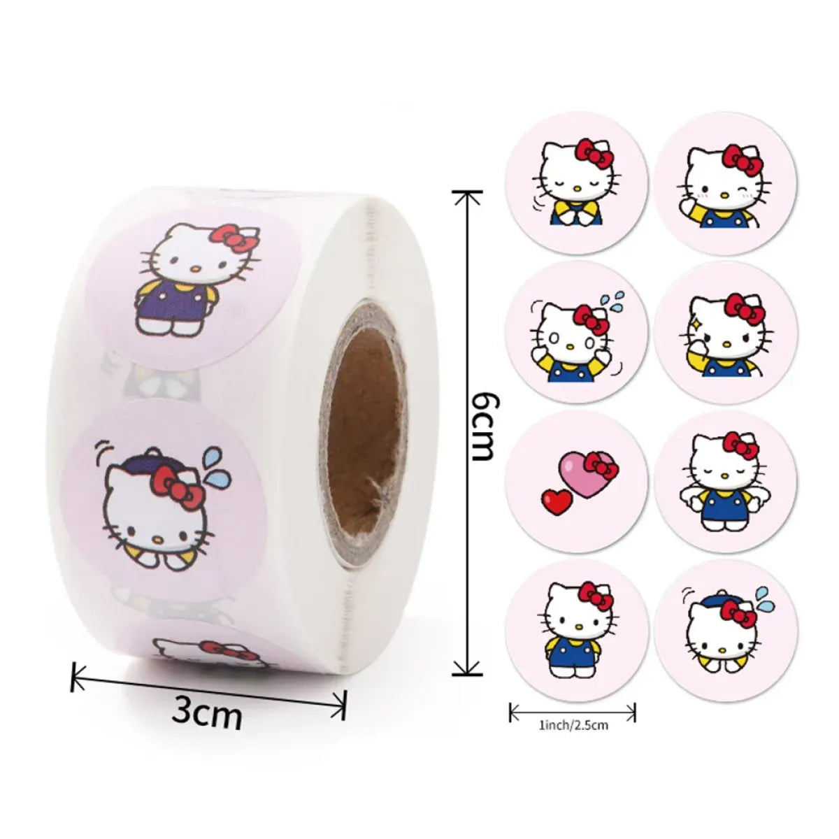 500PCS Cute Kuromi, Pochacco, My Melody Cartoon Stickers
