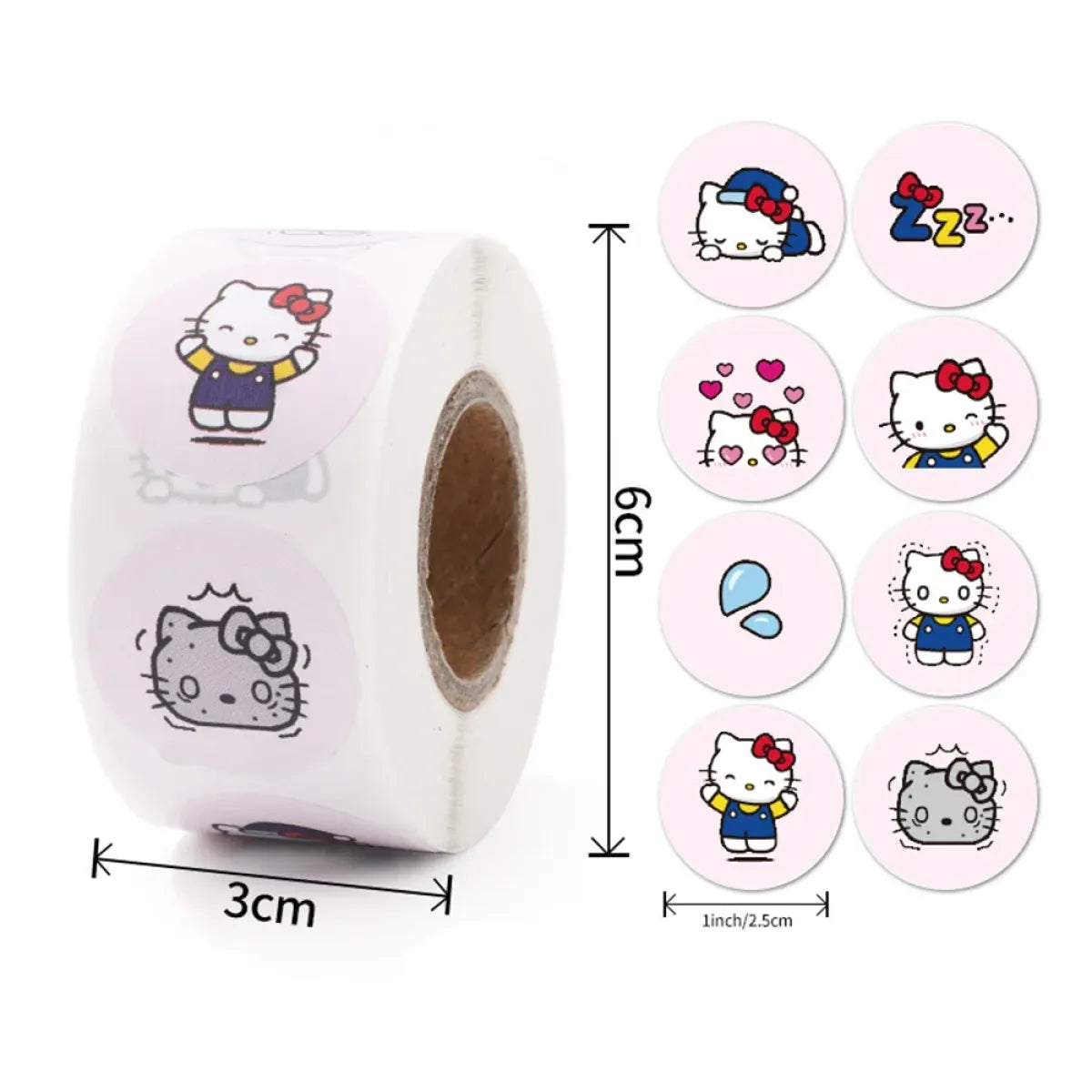 500PCS Cute Kuromi, Pochacco, My Melody Cartoon Stickers