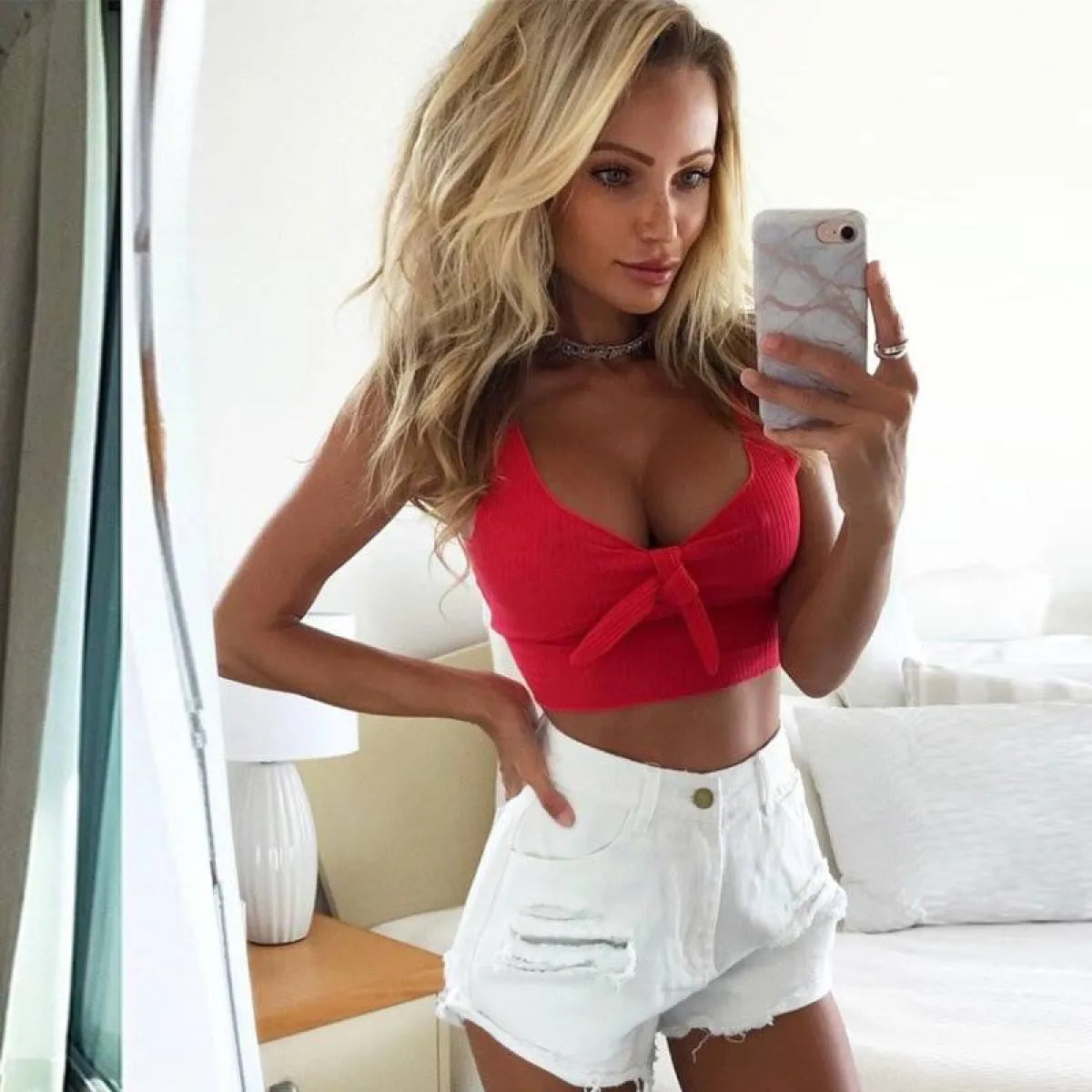 Bow Decorated Crop Top