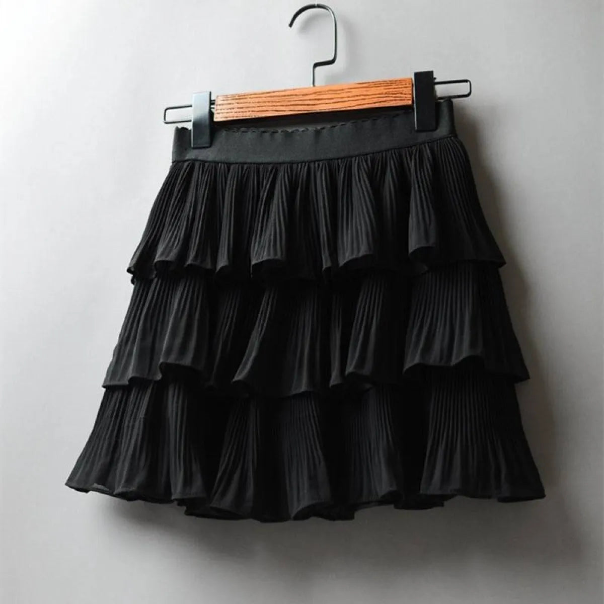 Boho Ruffle Mini Skirt With Elastic Waist