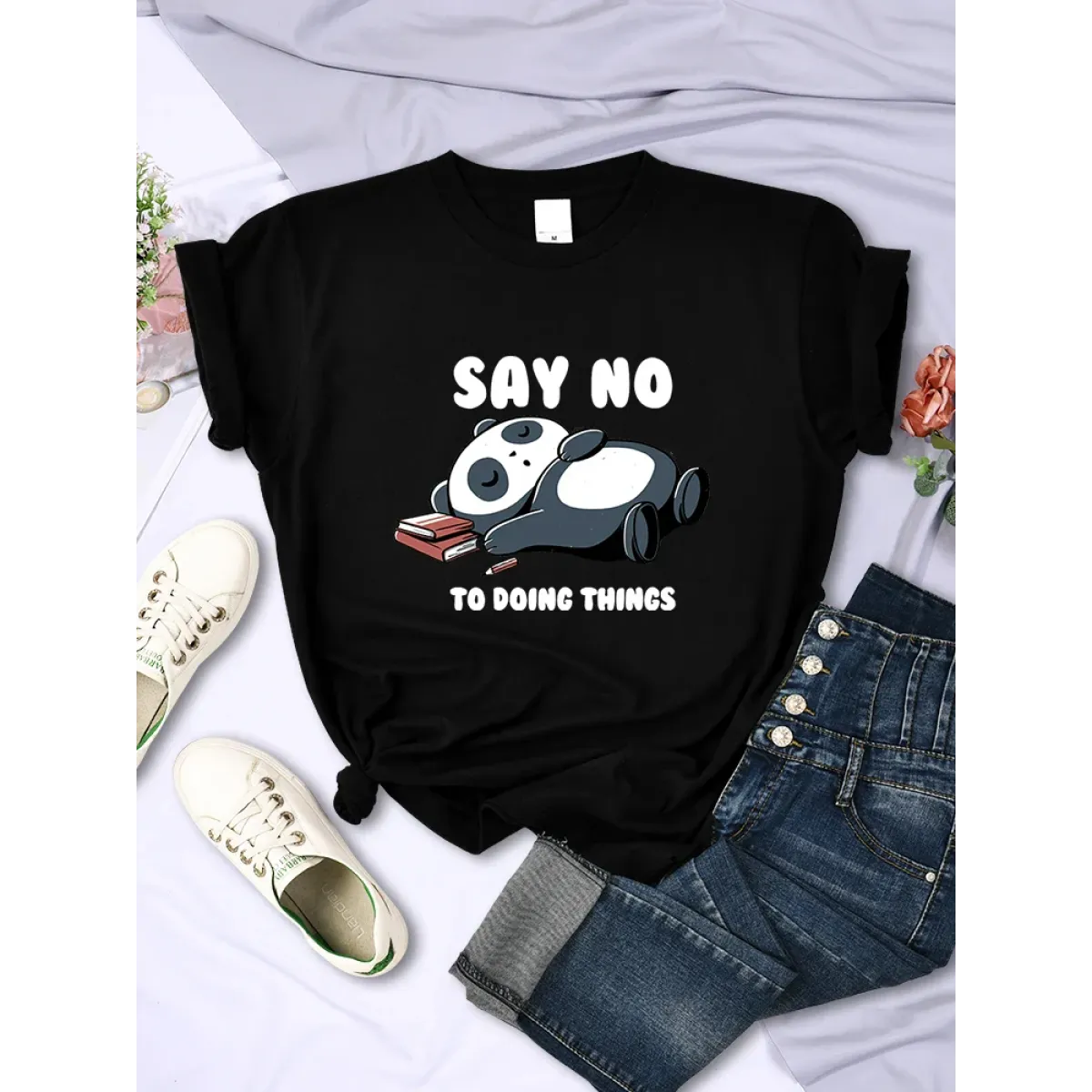 "Say No To Doing Thing" Sleeping Panda  T-Shirts