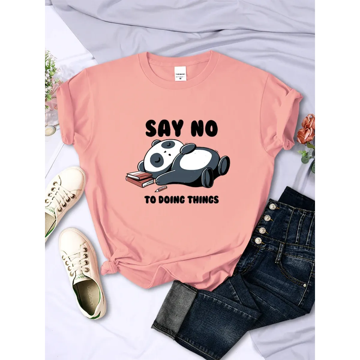 "Say No To Doing Thing" Sleeping Panda  T-Shirts