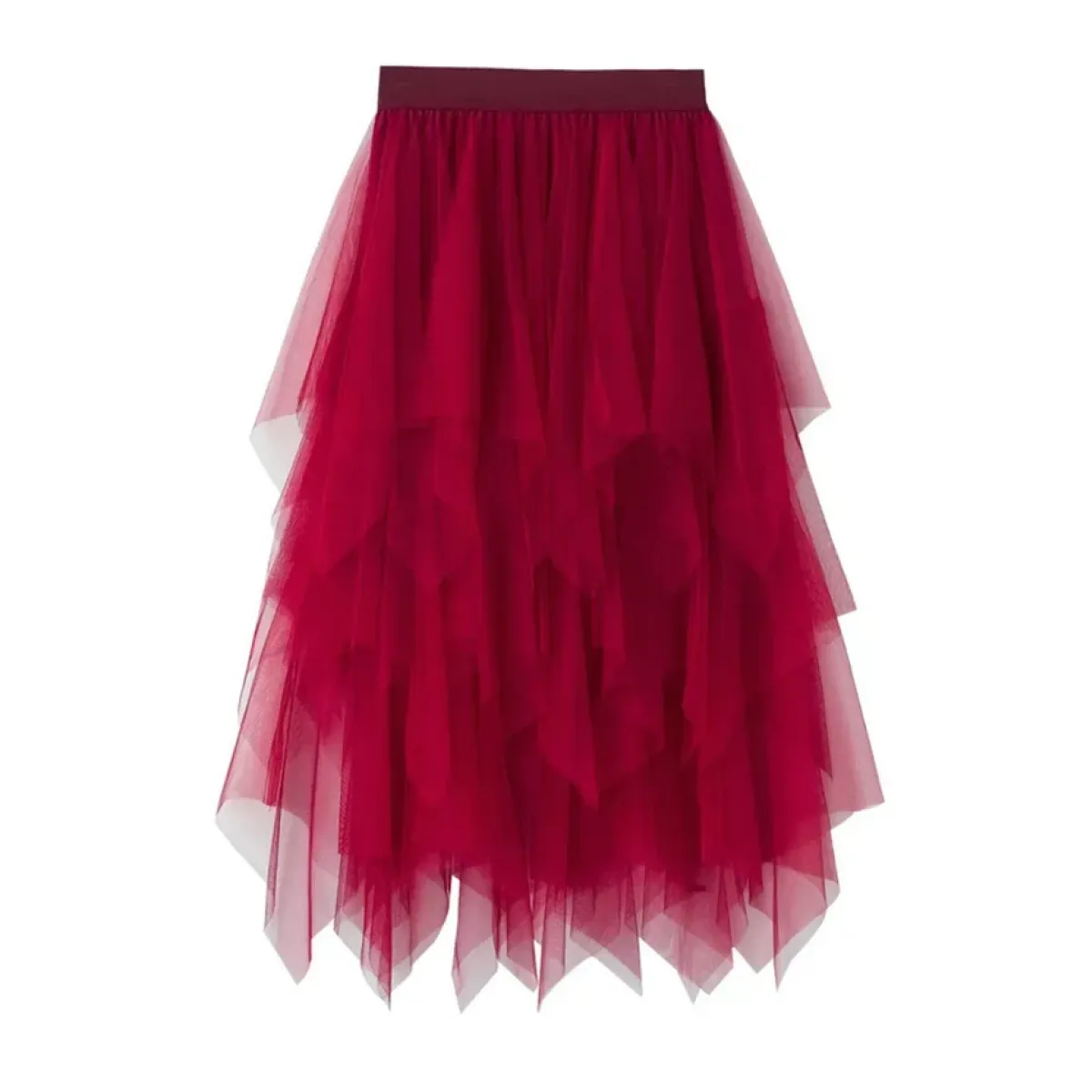Tulle Midi Skirt for Women - Harajuku High Waist Fashion Summer Tutu