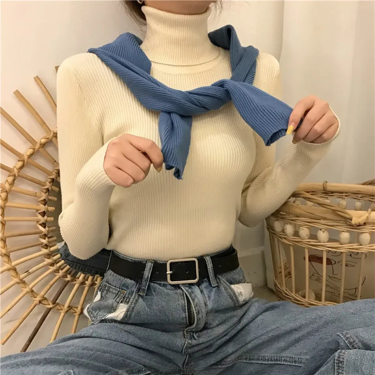 Vintage Harajuku Turtleneck Sweater