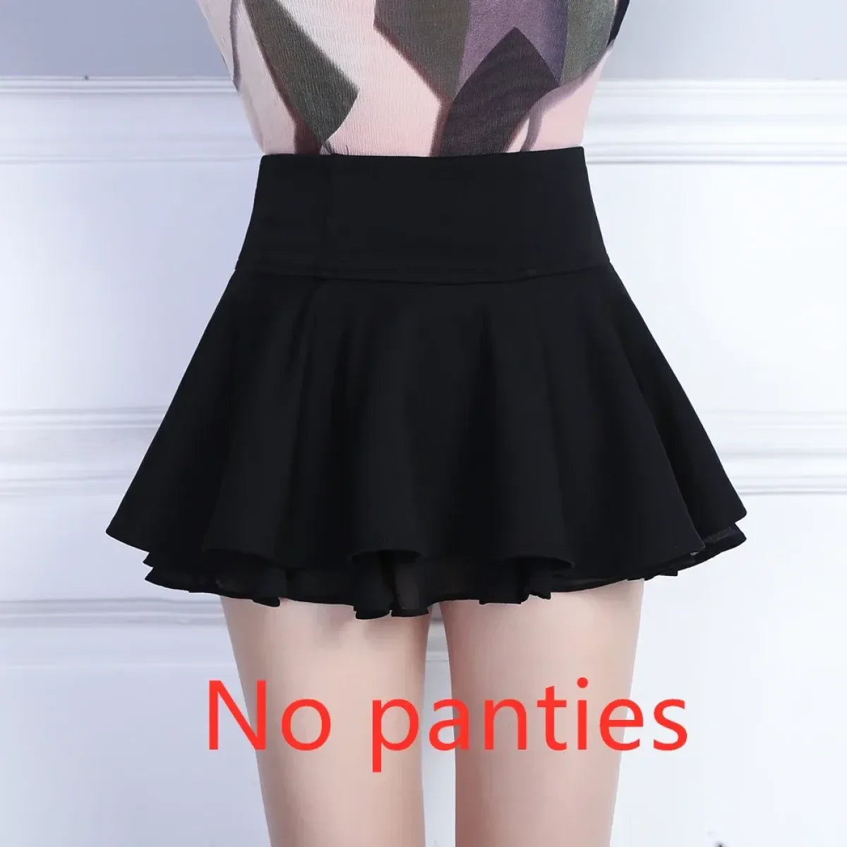 White Flared Kawaii Skater Skirt – High Waist Mini for Summer Looks