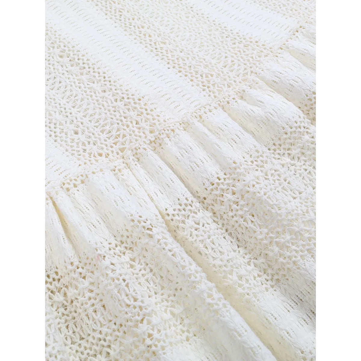 White Lace Turtleneck Dress: Sexy Slim Fit with Tassel Sleeves