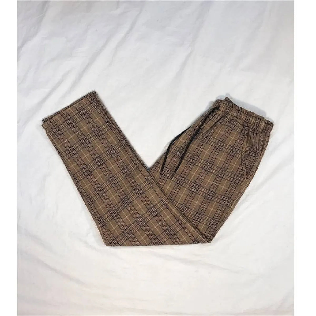 Women Streetwear Plaid Pants