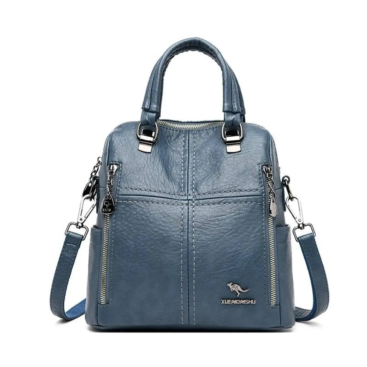 Women's Leather Shoulder Backpack