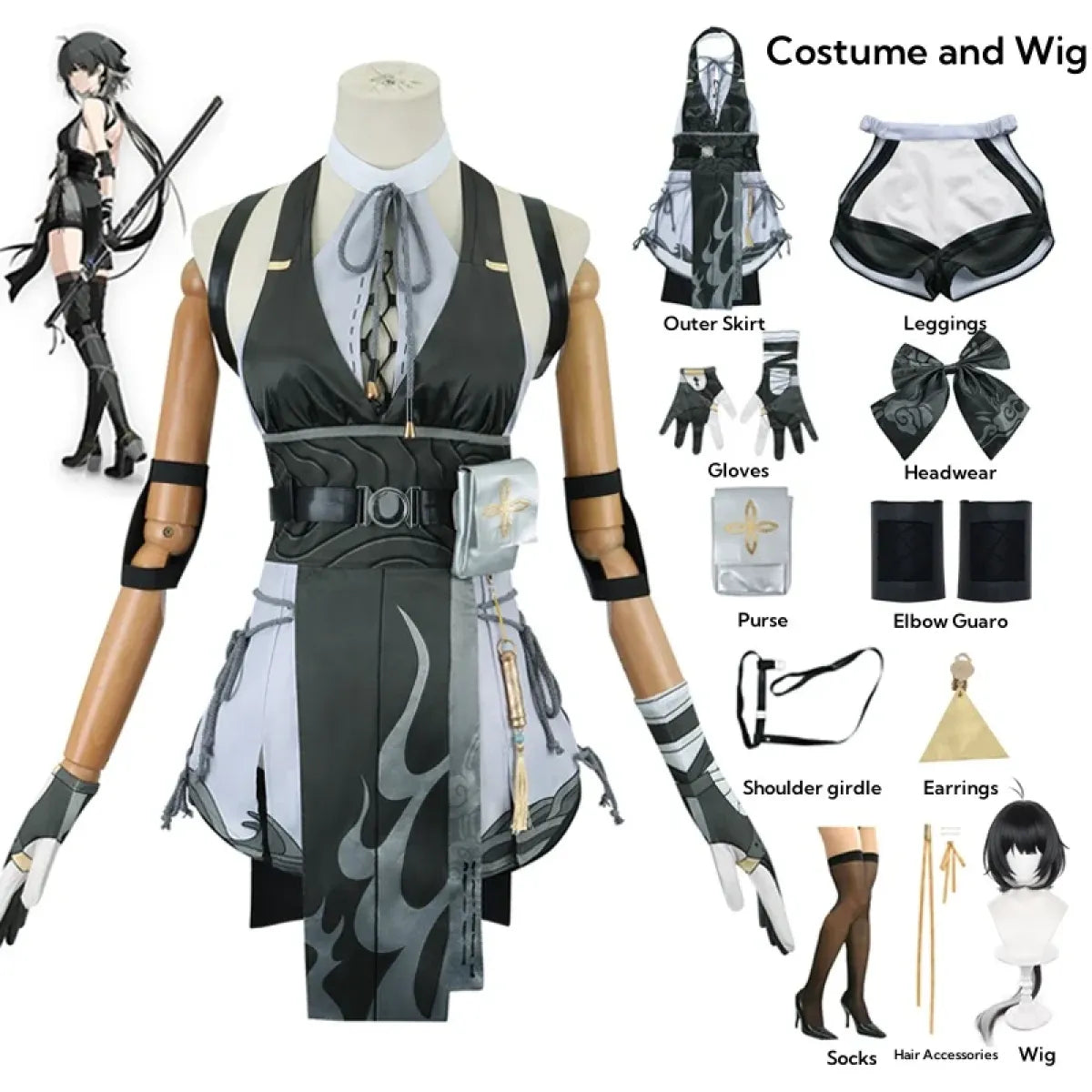 Wuthering Waves Rover Cosplay Costume – Full Set with Wig & Accessories