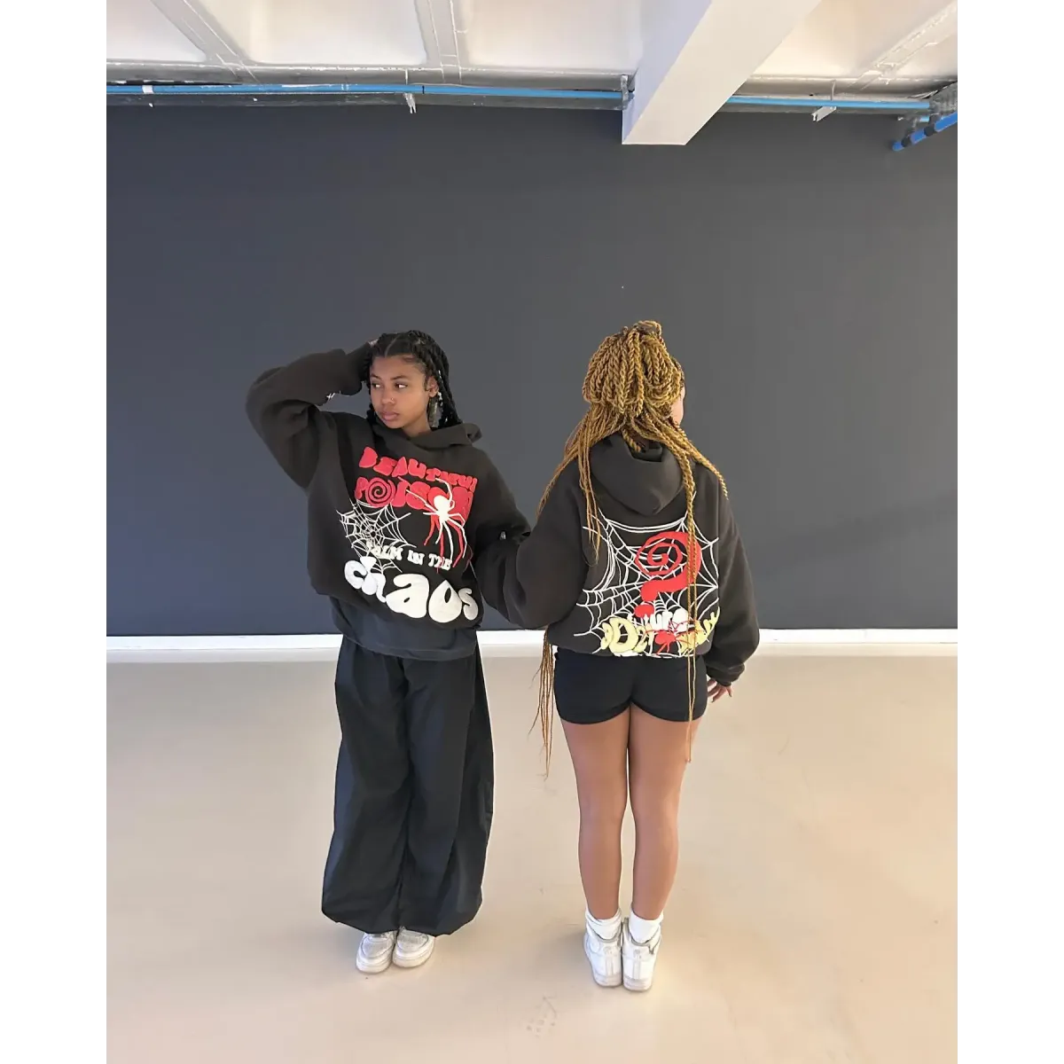 Y2K Harajuku Letter Print Hoodie Set: Hip Hop Streetwear