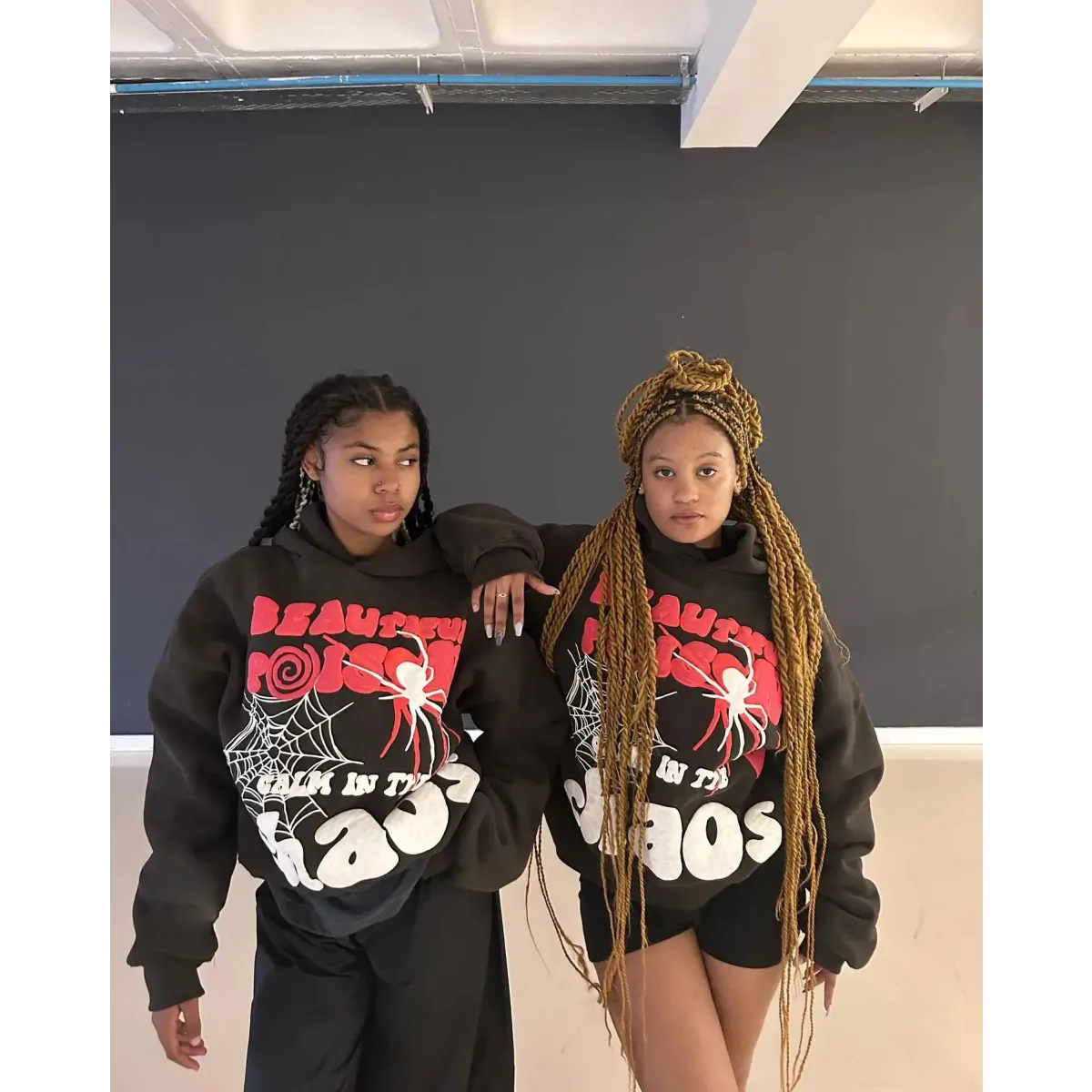 Y2K Harajuku Letter Print Hoodie Set: Hip Hop Streetwear