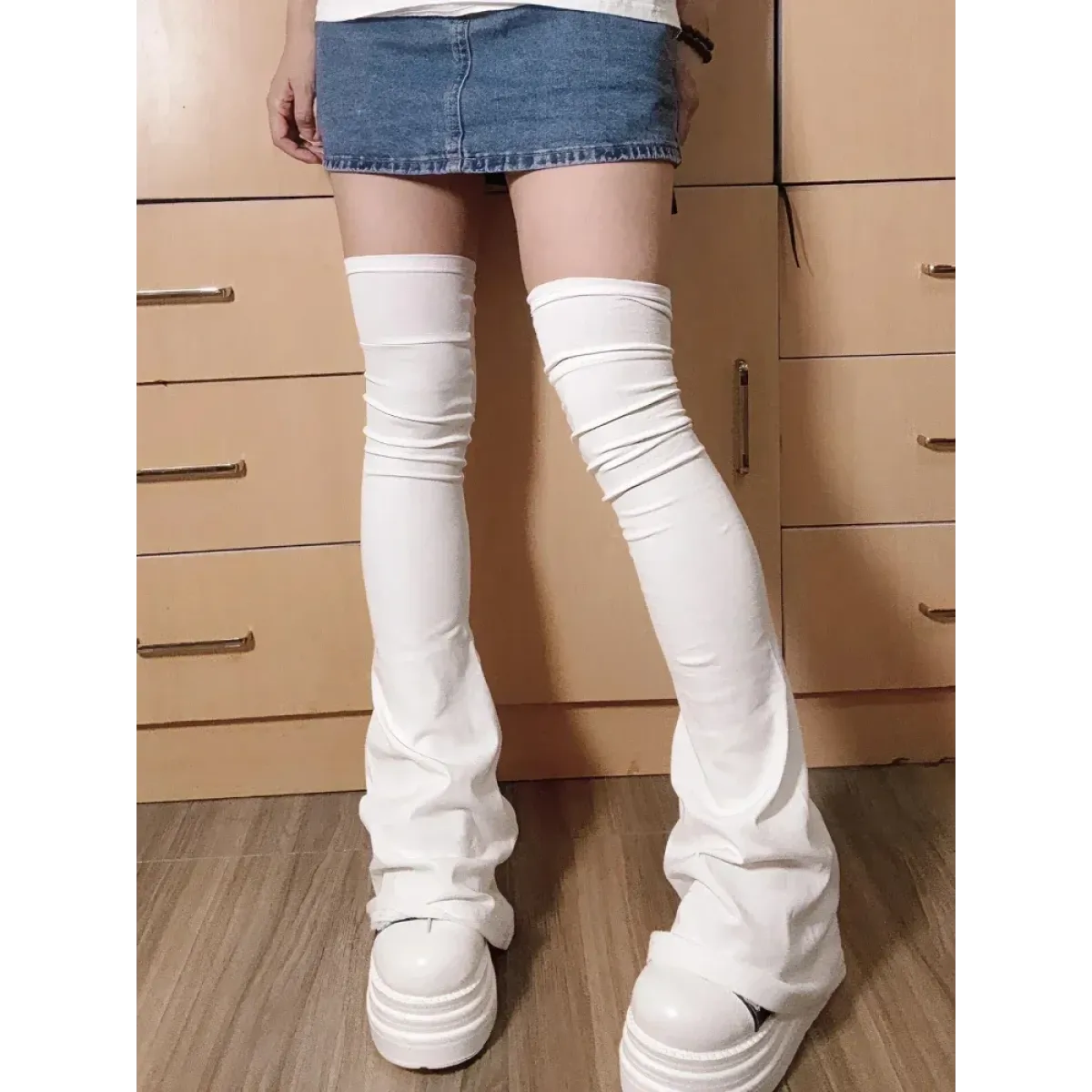 Y2K Kawaii Leg Warmers – Vintage Lolita Thigh High Socks
