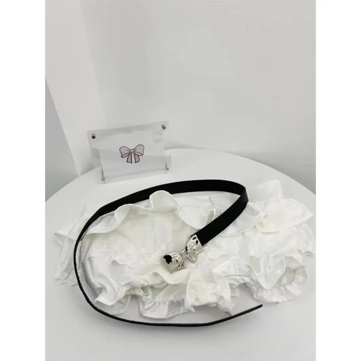 Y2K Lace Ruffle Mini Skirt – Kawaii Coquette Low Waist