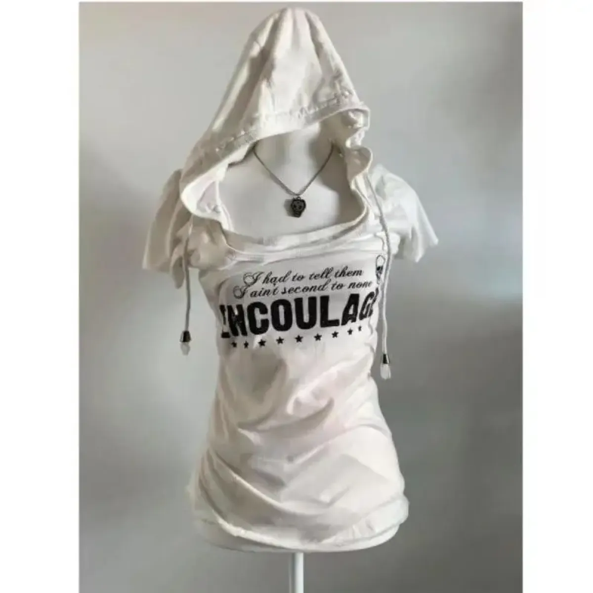 Y2K Punk Grunge T-Shirt – Hooded Slim Fit Retro Tee