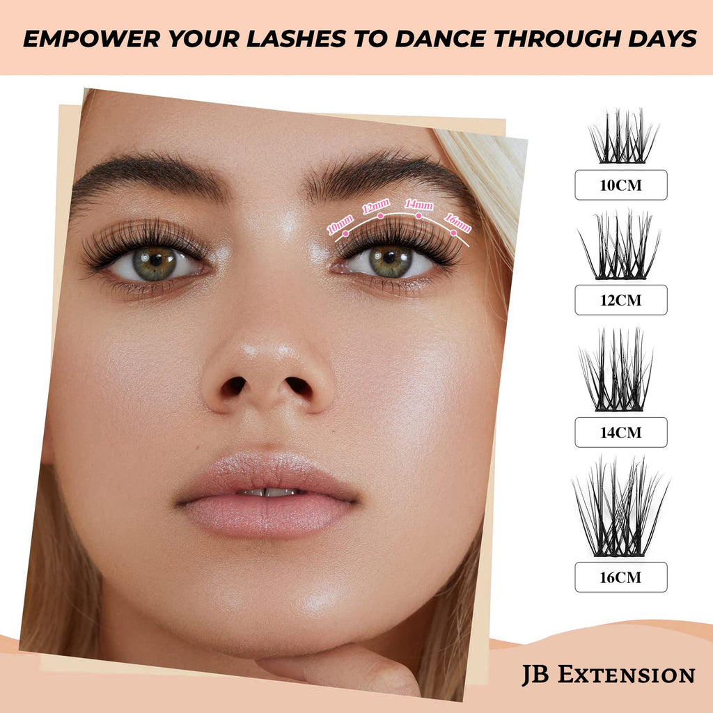 JBextension DIY Cluster Lashes 72 Clusters Lashes NO GLUE Included¡¾Aurora Dance-Lash¡¿