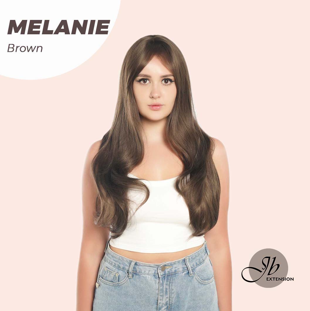 JBEXTENSION 26 Inches Cold Brown Curly Wig MELANIE BROWN