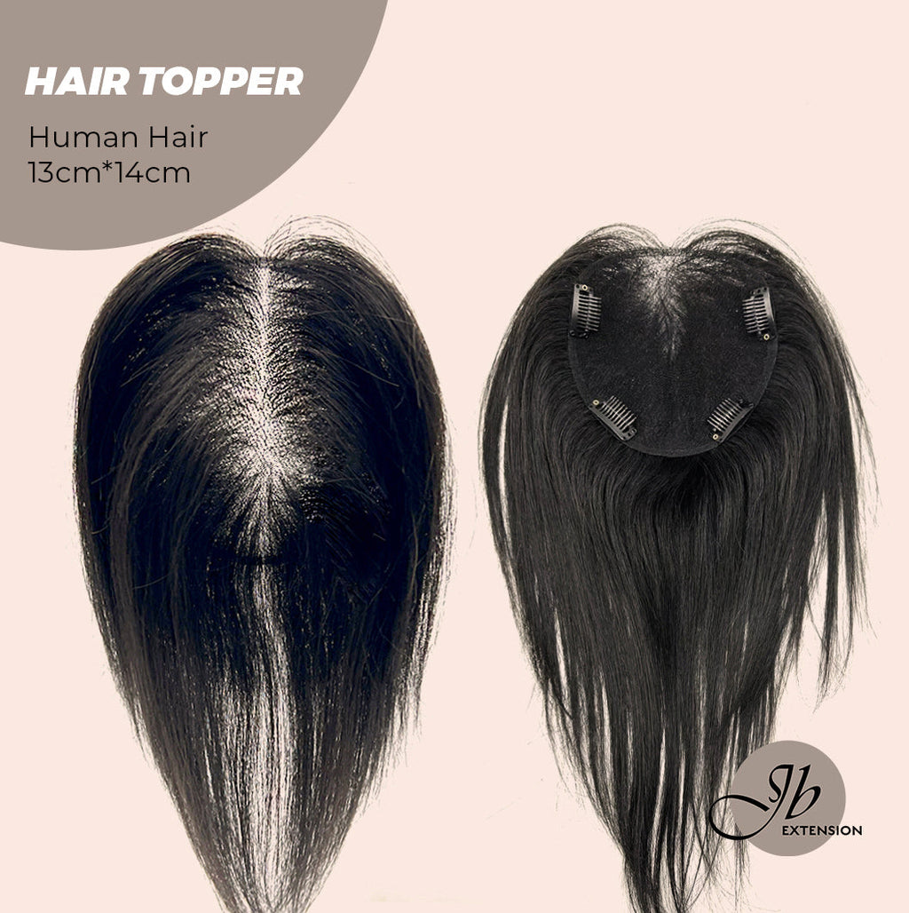 JBEXTENSION 10 Inches Natural Black Brown HUMAN HAIR TOPPER 13*14