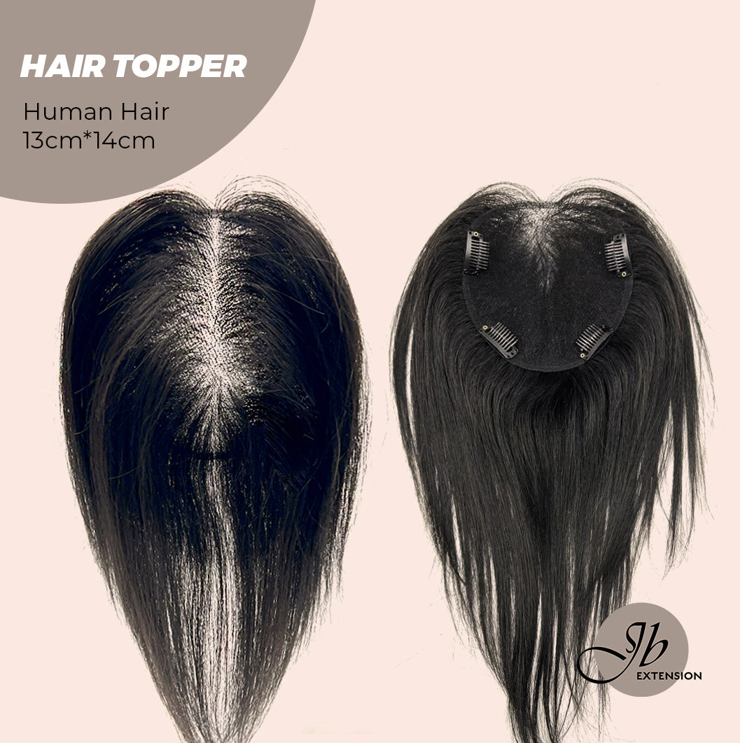 JBEXTENSION 10 Inches Natural Black Brown HUMAN HAIR TOPPER 13*14