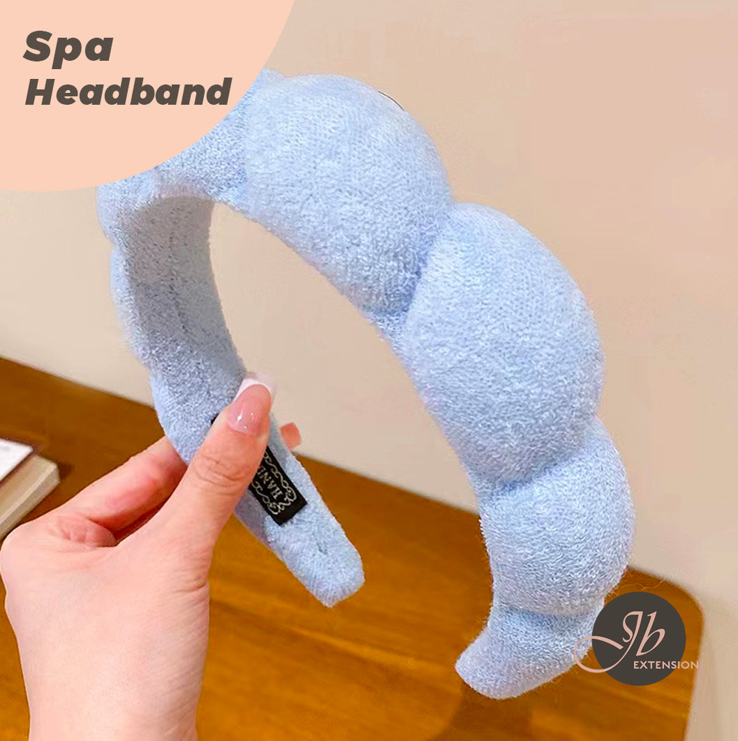 JBextension Spa headbands 2pcs for women-girls, Makeup sponge headband, Non slip face wash, skincare-Padded soft thick terry cloth hair band accessory