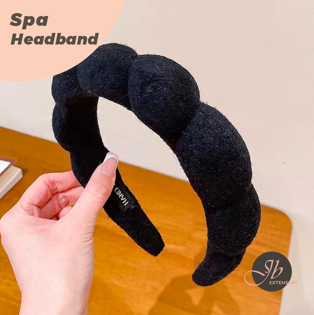 JBextension Spa headbands 2pcs for women-girls, Makeup sponge headband, Non slip face wash, skincare-Padded soft thick terry cloth hair band accessory