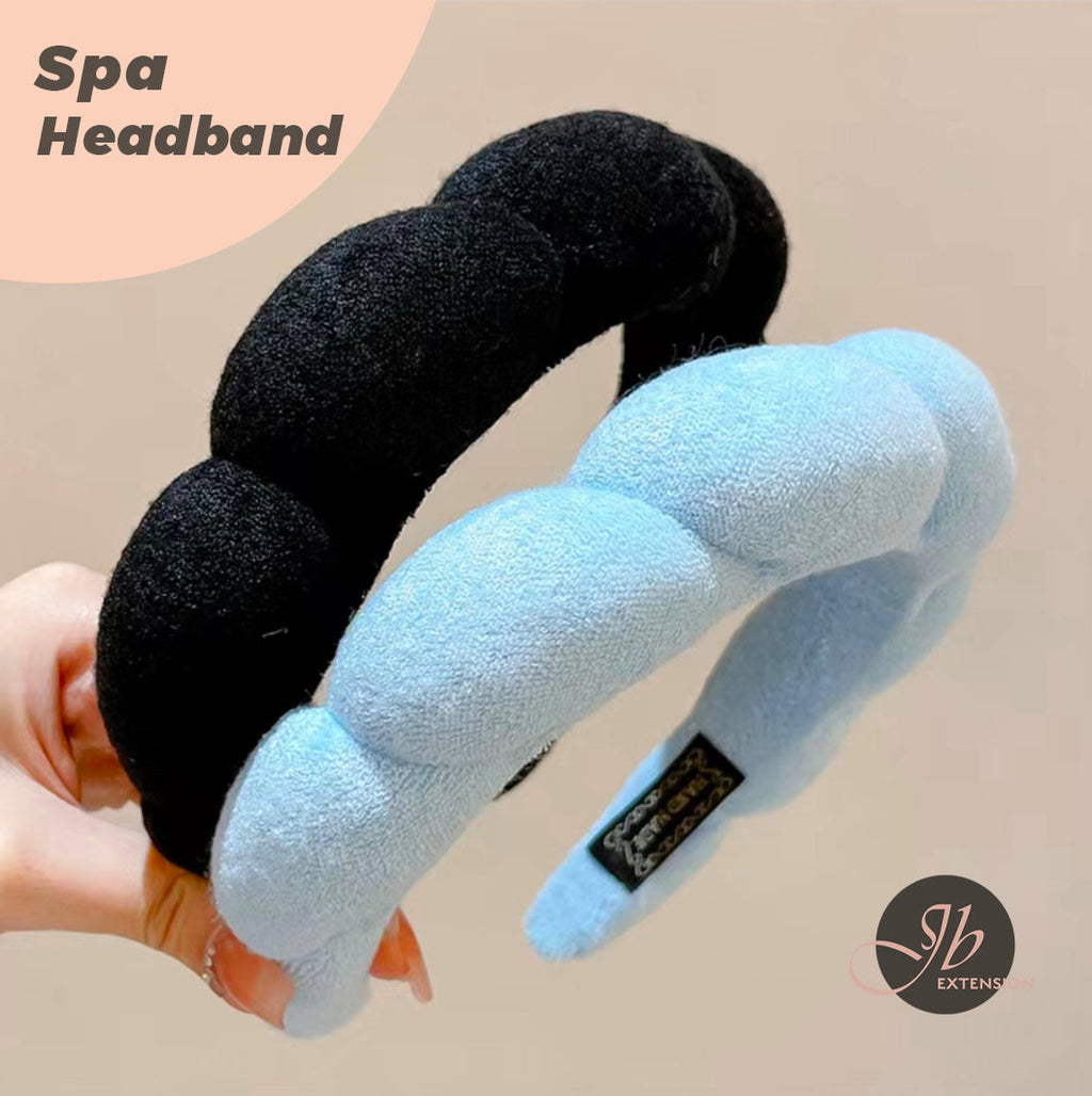 JBextension Spa headbands 2pcs for women-girls, Makeup sponge headband, Non slip face wash, skincare-Padded soft thick terry cloth hair band accessory