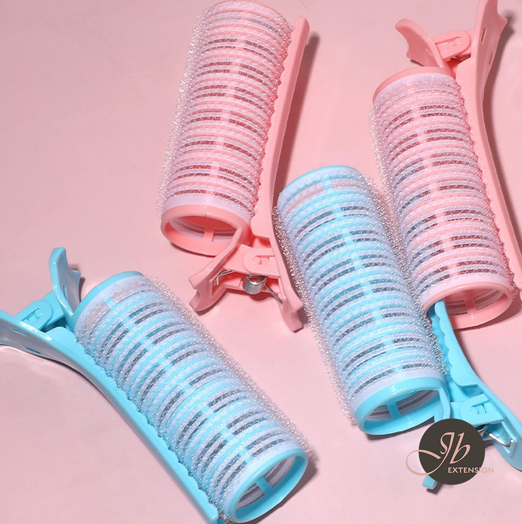 JBEXTENSION 1 Pcs Hair Rollers with Clip, Large Size Self-Grip Curlers for Fluffy Hairstyles - Natural Hair Styling Tool