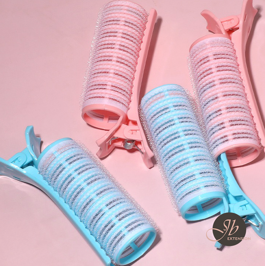 JBEXTENSION 1 Pcs Hair Rollers with Clip, Large Size Self-Grip Curlers for Fluffy Hairstyles - Natural Hair Styling Tool