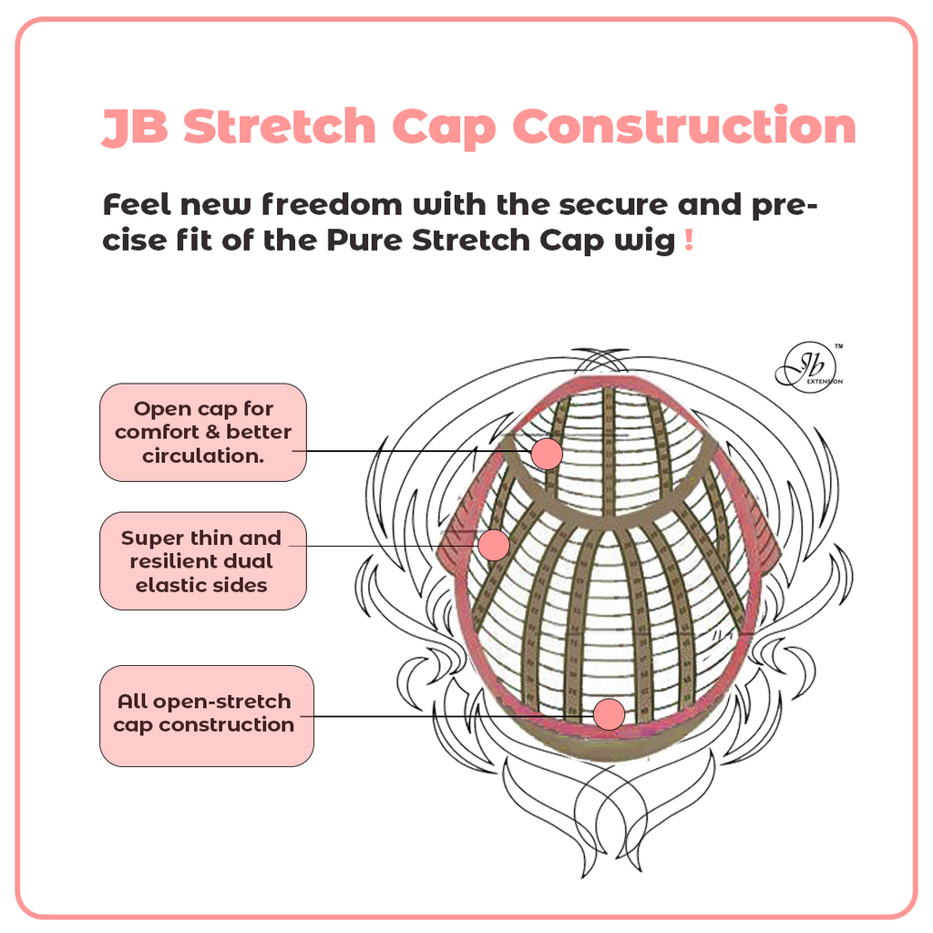 JBEXTENSION 18 Inches Caramel Blonde Highlight Pre-Cut Snowflake Lace Frontlace Glueless Wig TERESA CARAMEL BLONDE HIGHLIGHT【PERMATEASE】【BENDY EAR TABS】- M/L