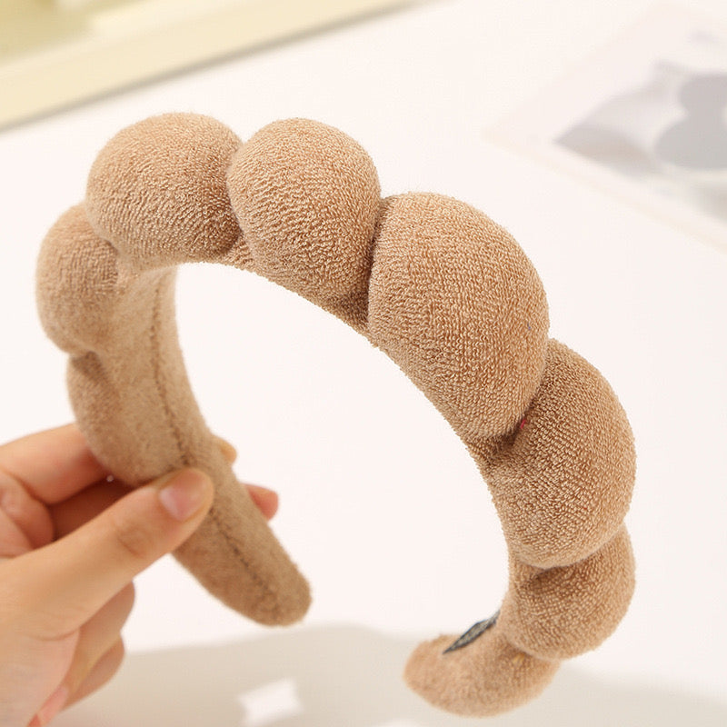 JBextension Spa headbands 2pcs for women-girls, Makeup sponge headband, Non slip face wash, skincare-Padded soft thick terry cloth hair band accessory