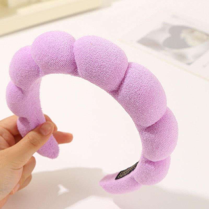 JBextension Spa headbands 2pcs for women-girls, Makeup sponge headband, Non slip face wash, skincare-Padded soft thick terry cloth hair band accessory