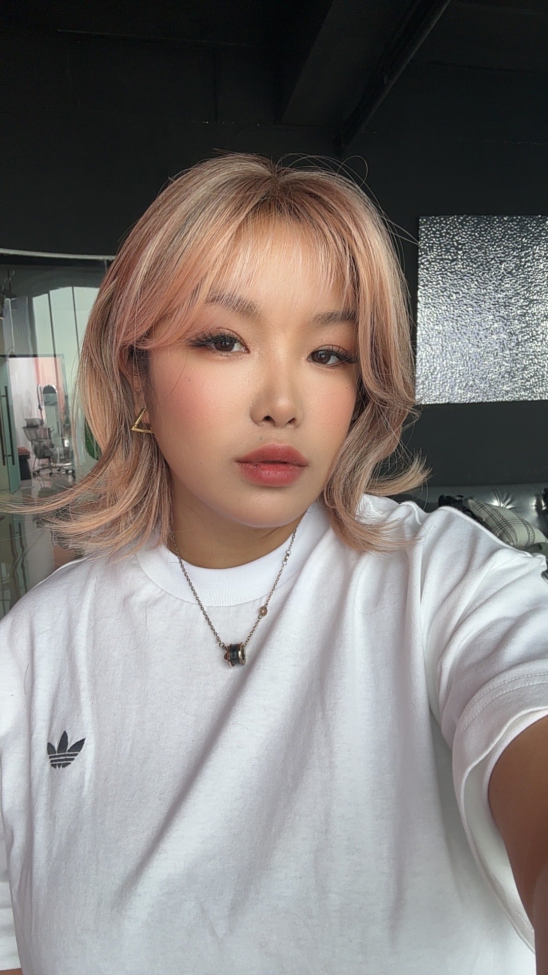 JBEXTENSION 12 Inches Scalpiana Apricot 3.5X4 Hard Silky Top Natural Scalp Effect Women Wig With Bangs YUNA APRICOT