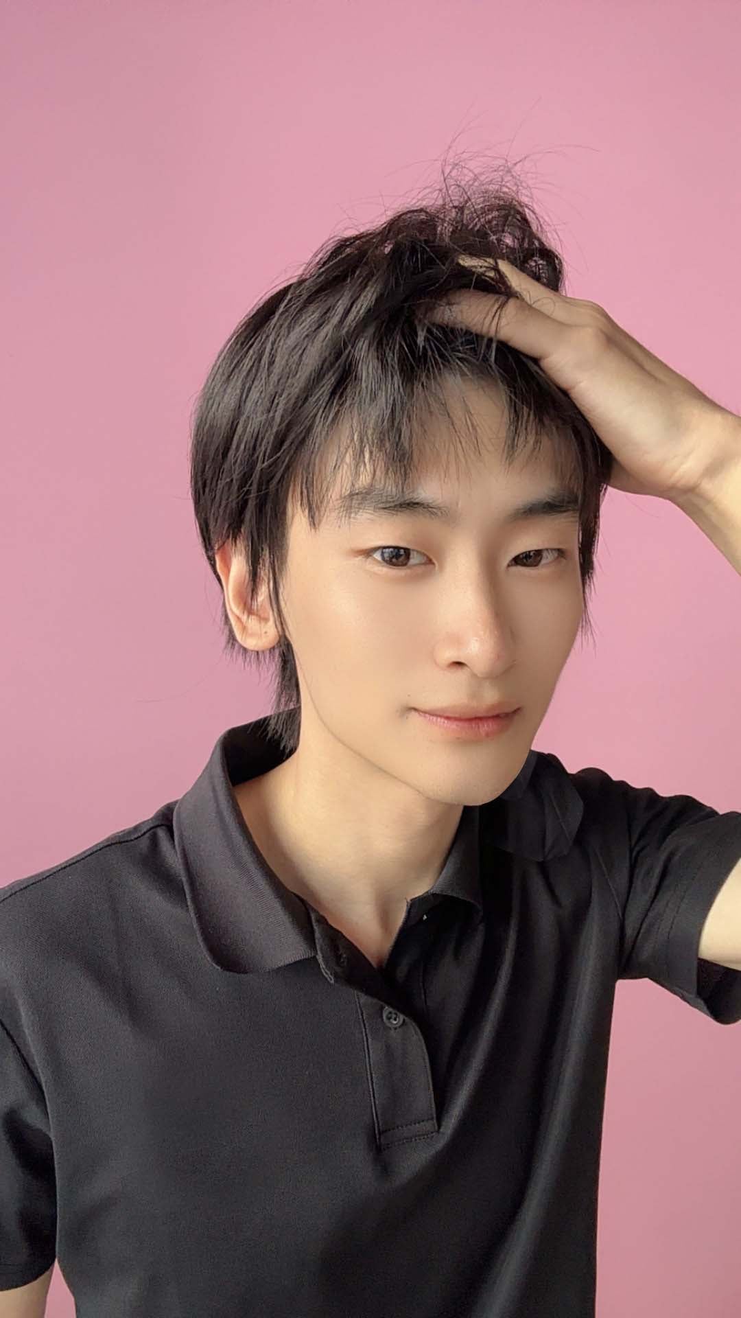 JBEXTENSION Short Hair 30% Real Human Hair Midnight Brown( Black/Brown) Unisex Wig Man Wig KEN