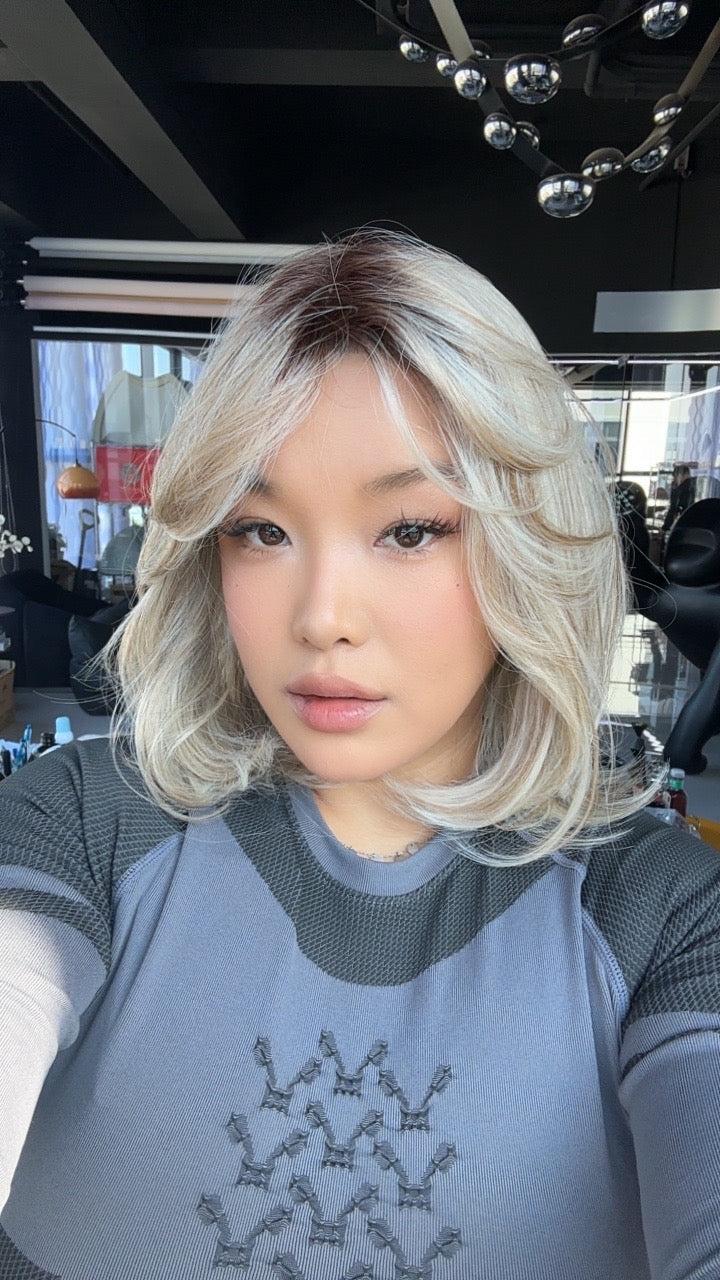 [PRE-ORDER] JBEXTENSION 15 Inches Mix Blonde Pre-Cut T Part Snowflake Lace Frontlace Glueless Wig KATHLEEN【BENDY EAR TABS】