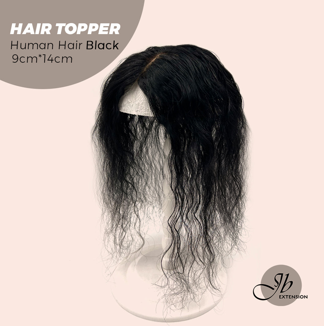 JBEXTENSION 10 Inches Natural Black Brown HUMAN HAIR WAVE TOPPER 9*14