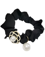 Camellia Pearl Scrunchie