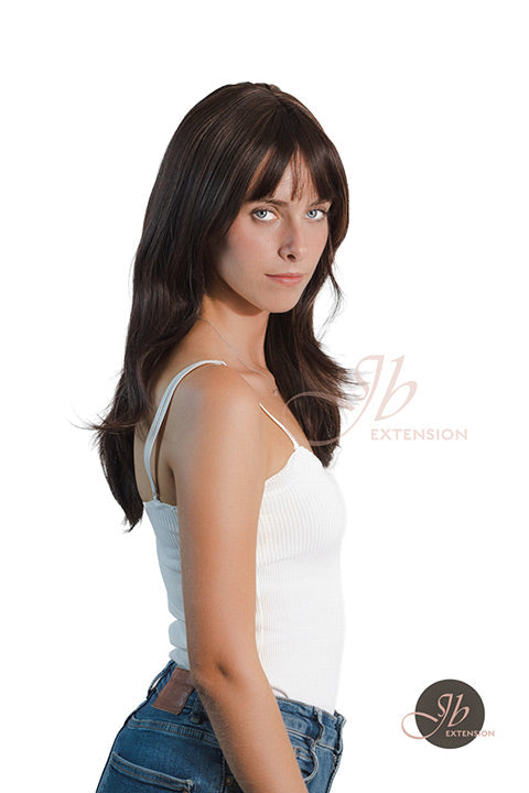 JBEXTENSION 24 Inches Wolf Cut Brown Women Wig With Bangs TASHA BROWN