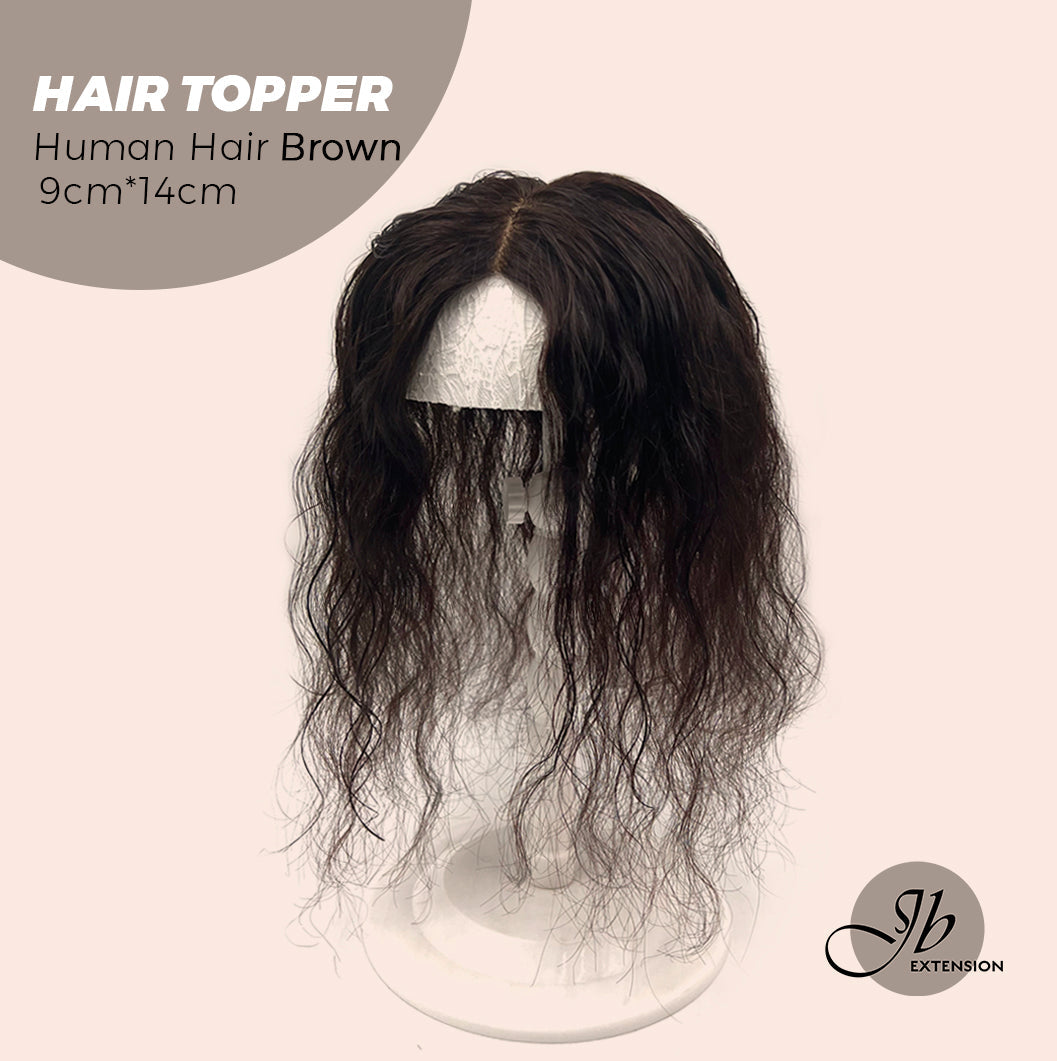 JBEXTENSION 10 Inches Natural Black Brown HUMAN HAIR WAVE TOPPER 9*14